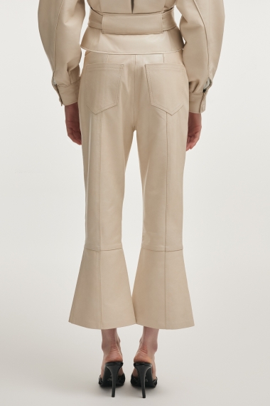 Product Image: TEMPEST LEATHER CAPRI TROUSERS OFFWHITE