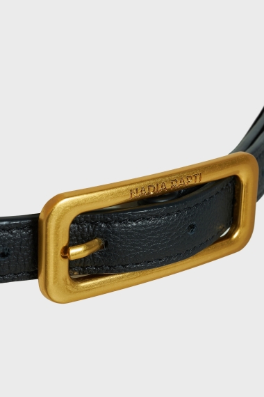 Product Image: SLIM LEATHER BELT BLACK