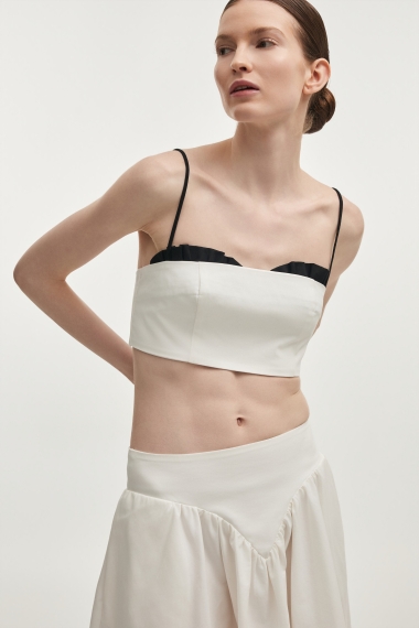 Product Image: HIBISCUS TOP WHITE/BLACK