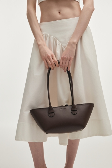 Product Image: GARDENIA LEATHER BAG COFFEE BROWN