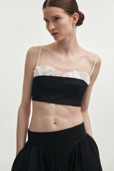 Product Image: HIBISCUS TOP BLACK/WHITE