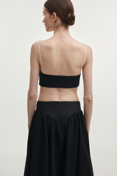 Product Image: HIBISCUS TOP BLACK/WHITE