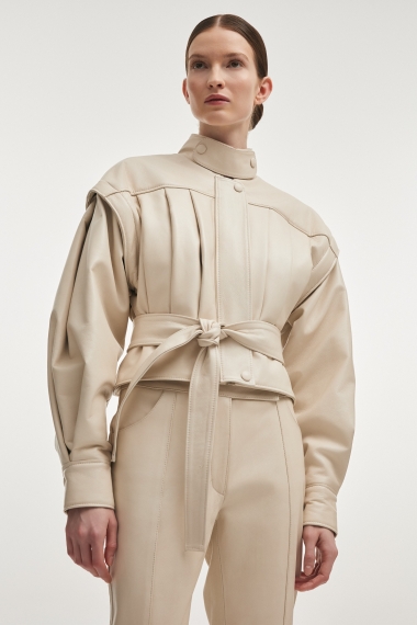 Product Image: TEMPEST LEATHER JACKET OFF WHITE