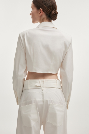Product Image: PURE CROP SHIRT WHITE