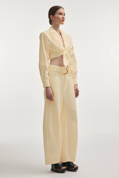 Product Image: PURE CROP SHIRT BUTTER YELLOW