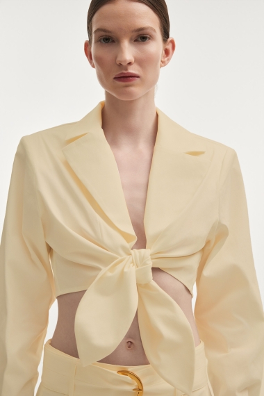 Product Image: PURE CROP SHIRT BUTTER YELLOW