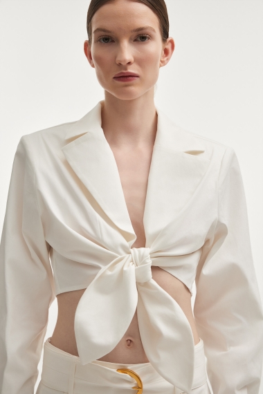 Product Image: PURE CROP SHIRT WHITE