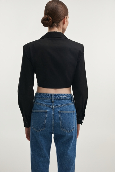 Product Image: PURE CROP SHIRT BLACK