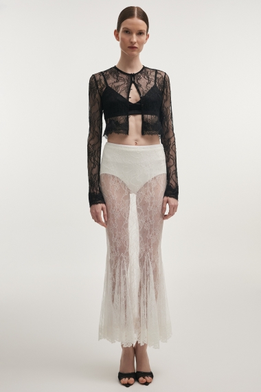 Product Image: VEIL MAXI SKIRT WHITE