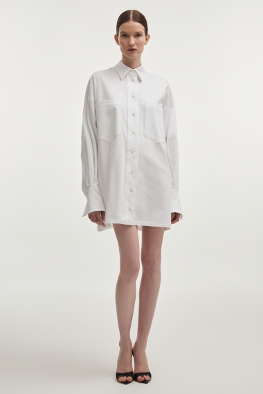Product Image: STILL LIFE SHIRT DRESS WHITE
