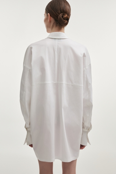 Product Image: STILL LIFE SHIRT DRESS WHITE