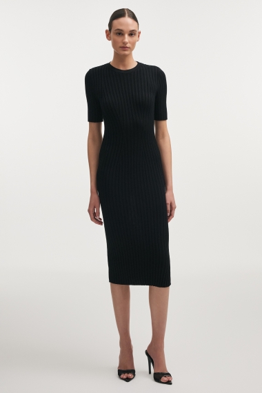 Product Image: FEMME KNITTED MAXI DRESS BLACK