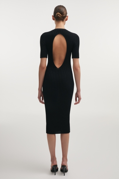Product Image: FEMME KNITTED MAXI DRESS BLACK