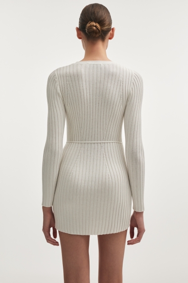 Product Image: FEMME KNITTED MINI DRESS WHITE