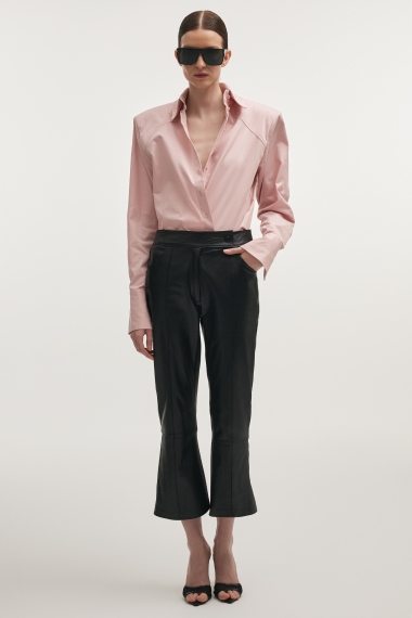 Product Image: TEMPEST LEATHER CAPRI TROUSERS BLACK