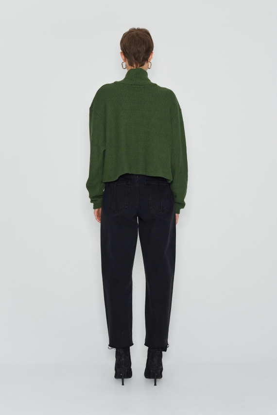 WINTER CAMOUFLAGE CROP KNITWEAR