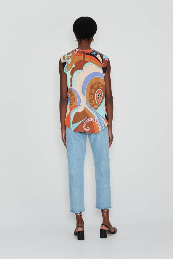VINTAGE MOSAIC SLEEVELESS SHIRT