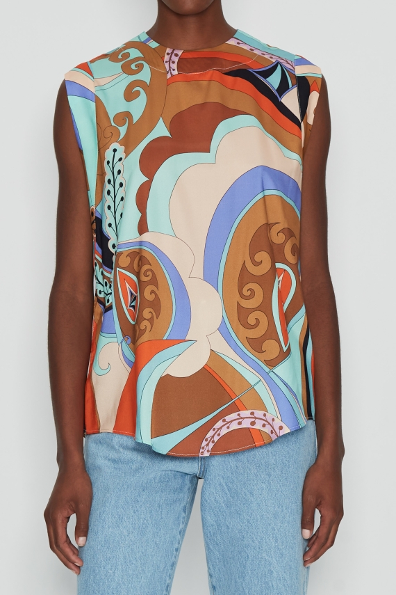VINTAGE MOSAIC SLEEVELESS SHIRT