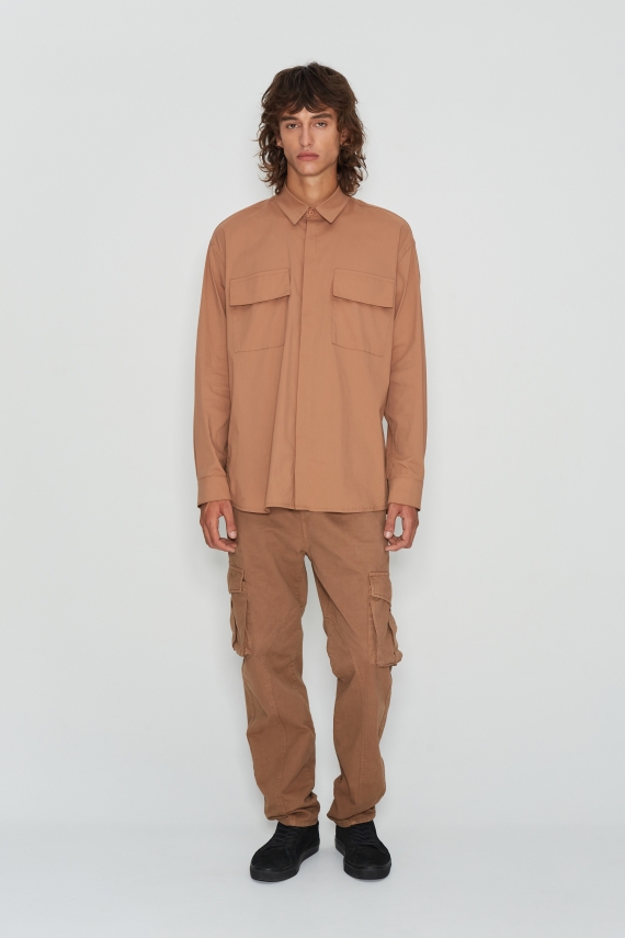 NATURAL CANVAS SHIRT MEN