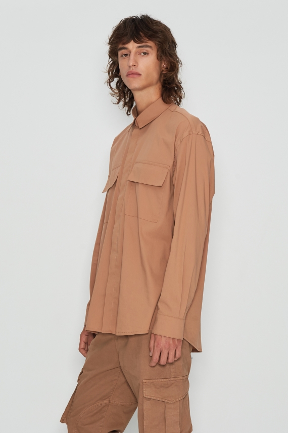 NATURAL CANVAS SHIRT MEN