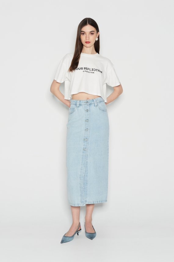 AQUAMARINE DENIM SKIRT