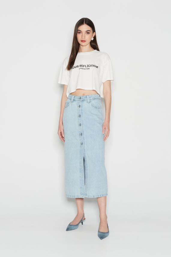 AQUAMARINE DENIM SKIRT