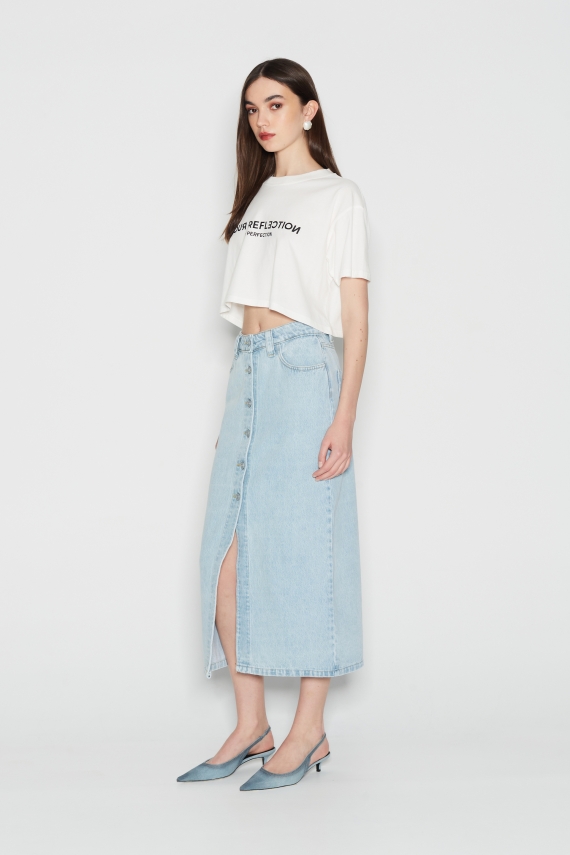 AQUAMARINE DENIM SKIRT