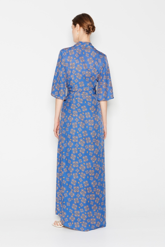 OCEANA WRAP DRESS BLUE