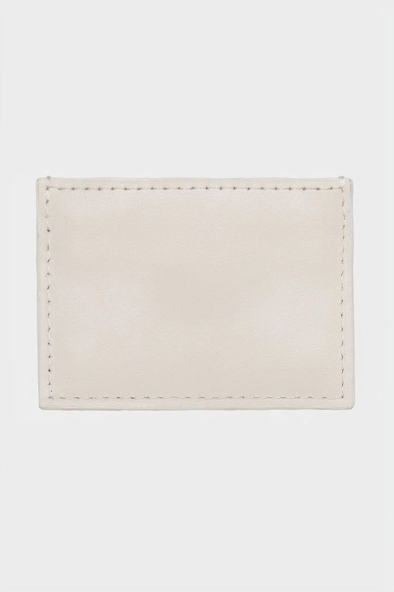 SIENA LEATHER CARD HOLDER OFF WHITE