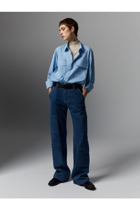 NATURAL CANVAS SHIRT WOMEN