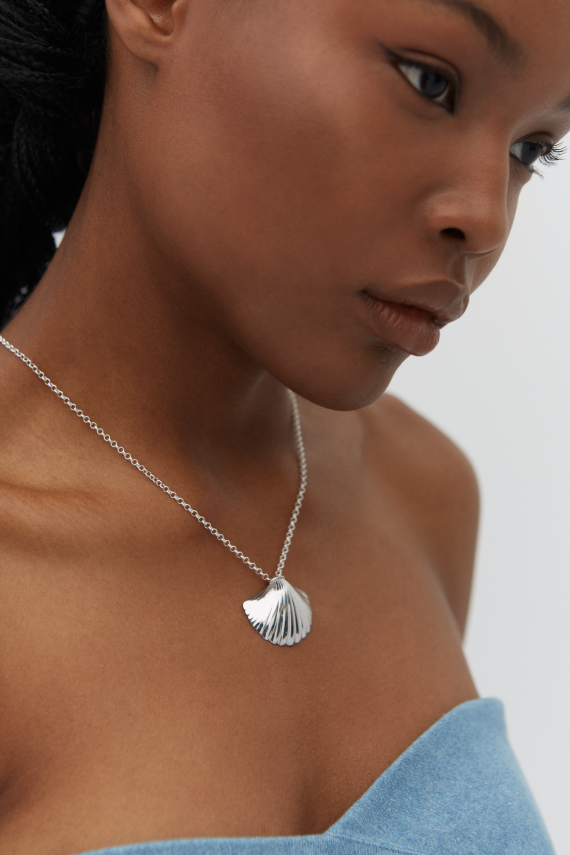 OCEAN'S PEARL SILVER NECKLACE