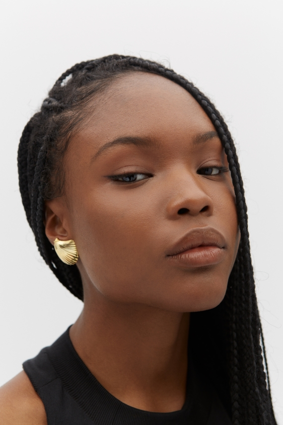 OCEAN'S PEARL GOLD EARRINGS