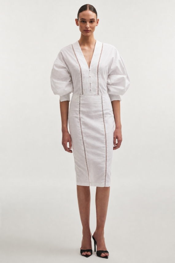 DAMA MIDI SKIRT WHITE