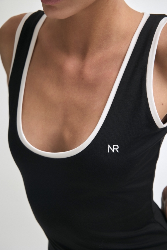 CLAUDIA SLEEVELESS BODYSUIT BLACK