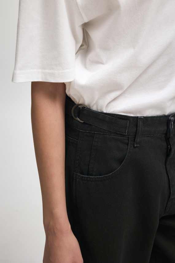 JEANIE DENIM TROUSERS BLACK