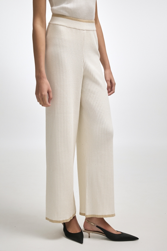 ROXANNE KNIT TROUSERS OFFWHITE