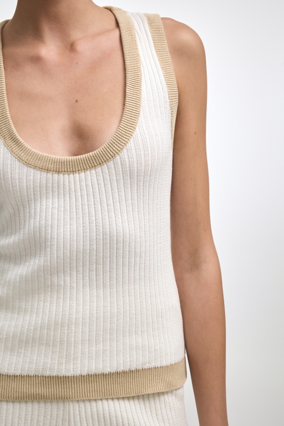 ROXANNE KNIT TOP OFFWHITE
