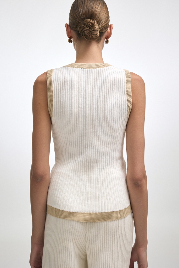 ROXANNE KNIT TOP OFFWHITE
