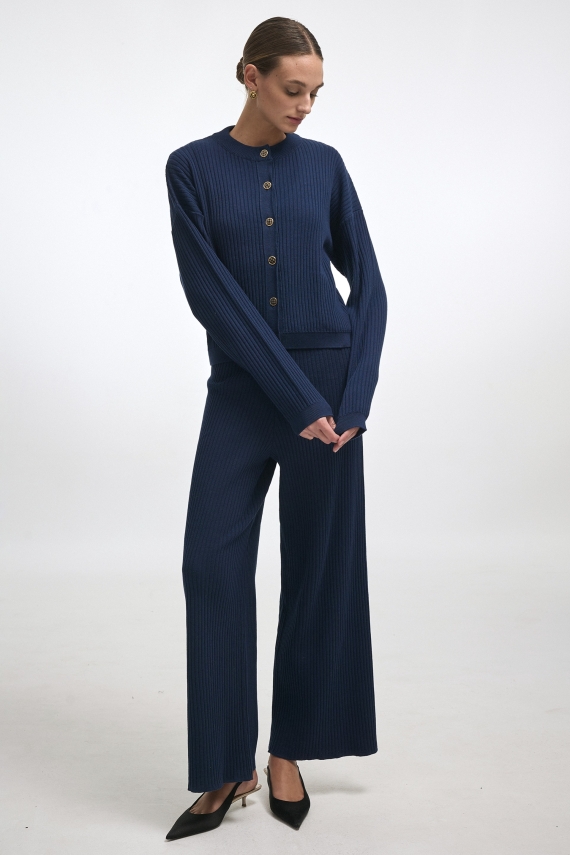 ROXANNE KNIT CARDIGAN BLUE