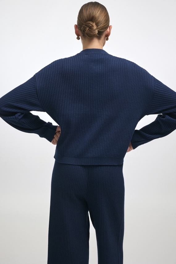 ROXANNE KNIT CARDIGAN BLUE