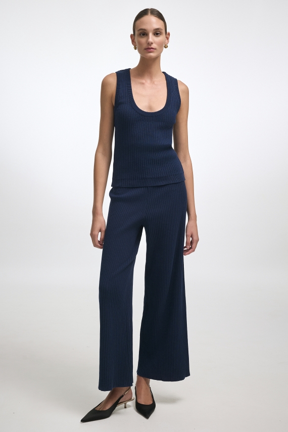 ROXANNE KNIT TOP BLUE