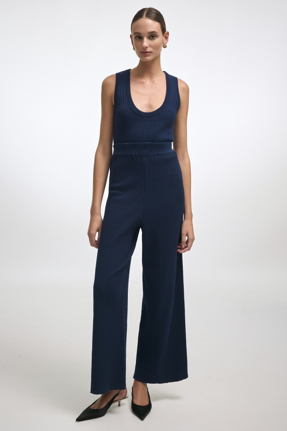 ROXANNE KNIT TROUSERS BLUE