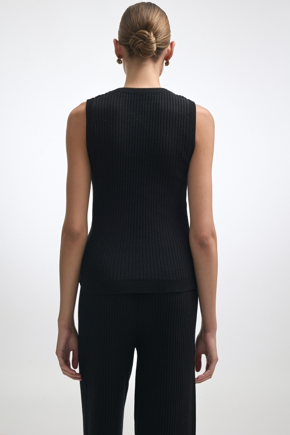 ROXANNE KNIT TOP BLACK