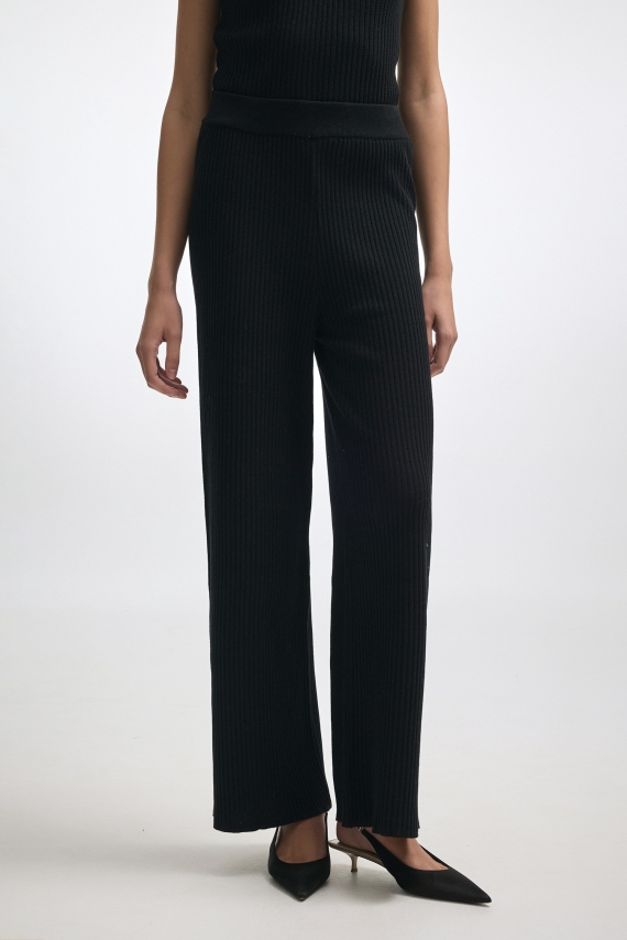 ROXANNE KNIT TROUSERS BLACK