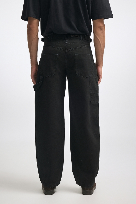 JEANIE DENIM TROUSERS BLACK