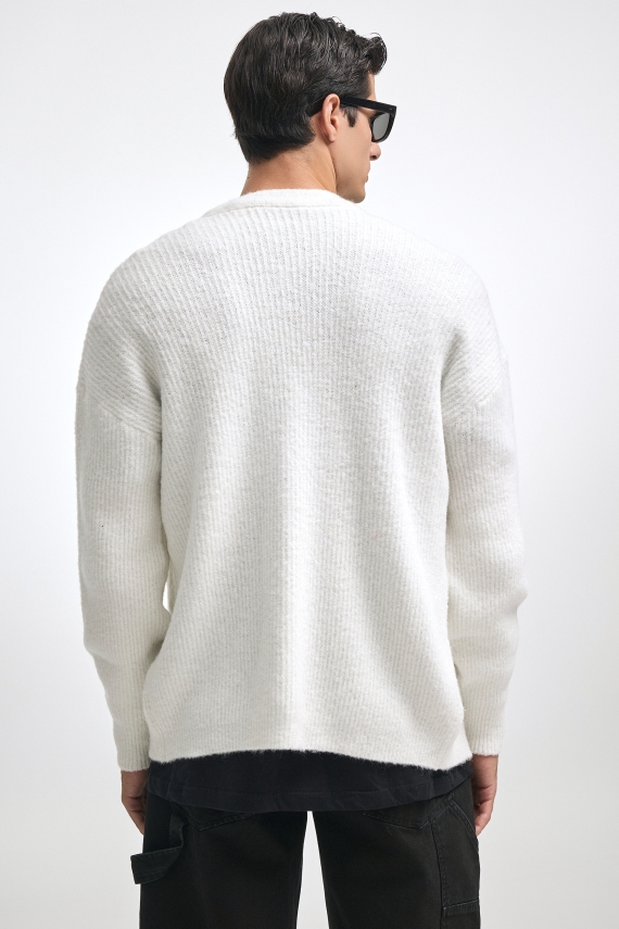DONNA KNITTED CARDIGAN WHITE
