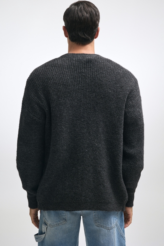 DONNA KNITTED CARDIGAN ANTHRACITE