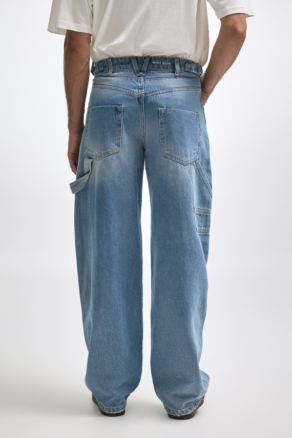 JEANIE DENIM TROUSERS BLUE