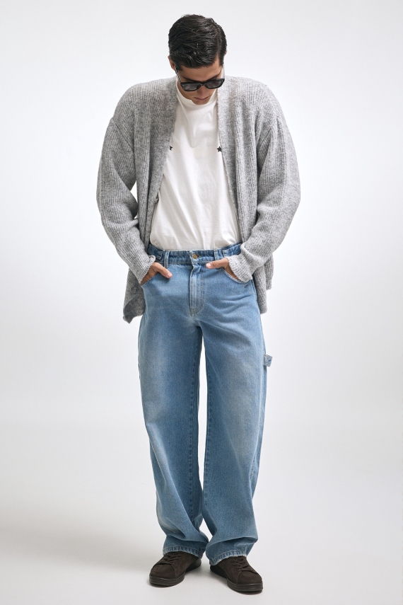DONNA KNITTED CARDIGAN GREY