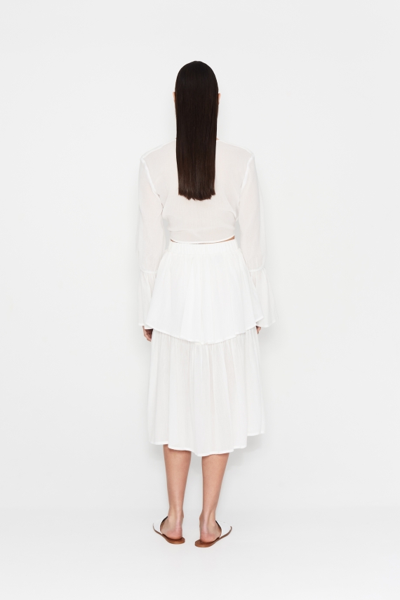 THROWBACK WAVES WHITE SKIRT